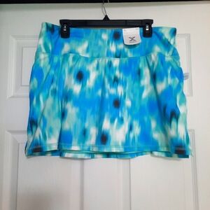 Xersion NWT Size XL Teal Blue High Rise Pockets Pullon Athletic Skort